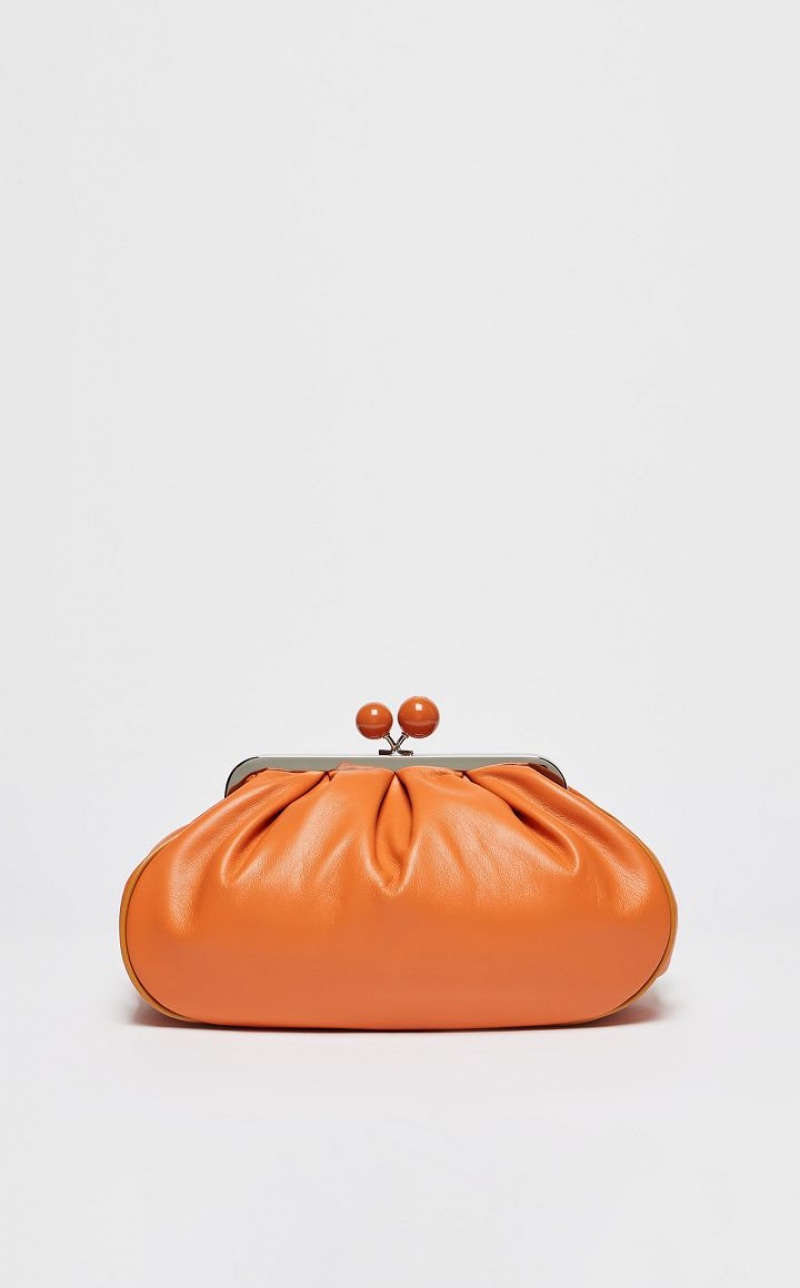 Weekend Bag Max Mara Nappa Leather Pasticcino Laranja | MMR594164