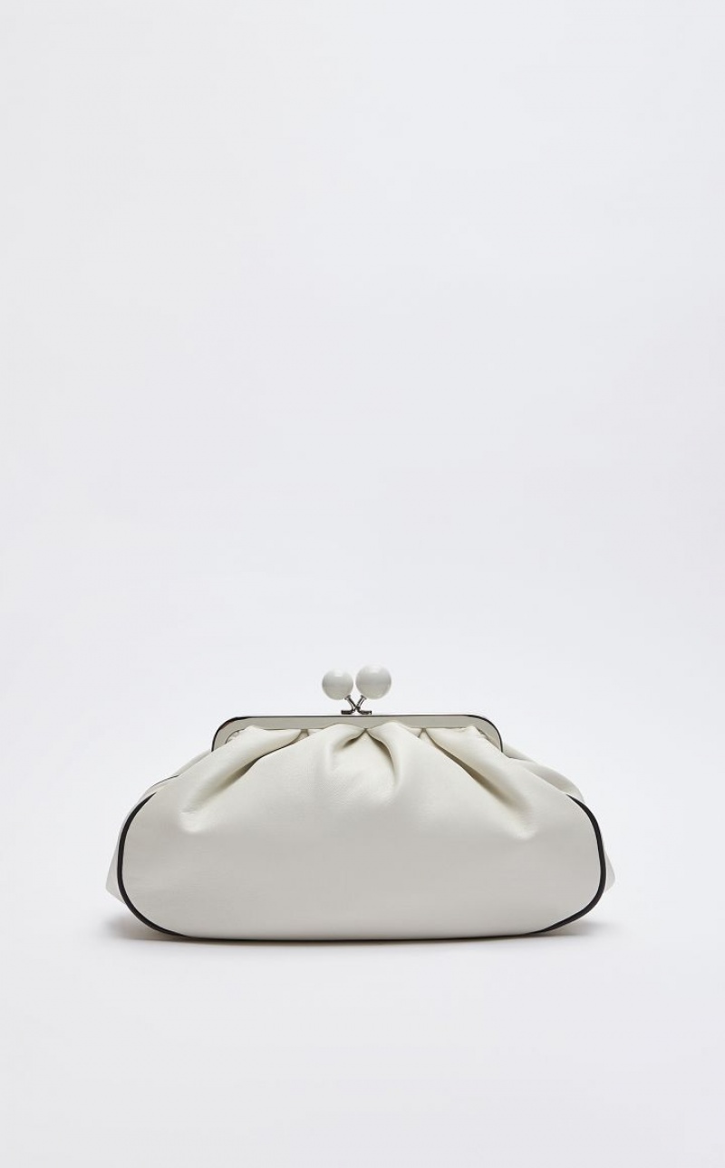 Weekend Bag Max Mara Nappa Leather Pasticcino Branco | MMR594165