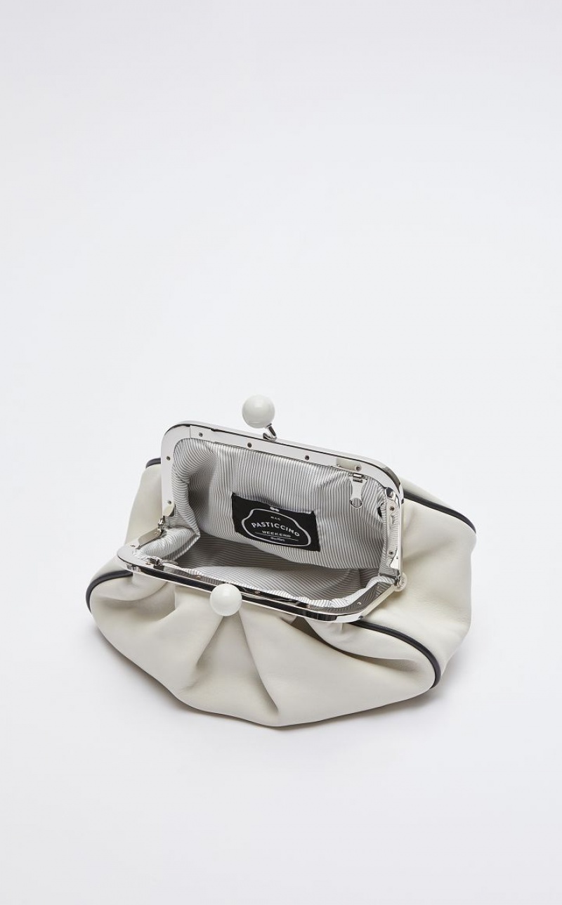 Weekend Bag Max Mara Nappa Leather Pasticcino Branco | MMR594165