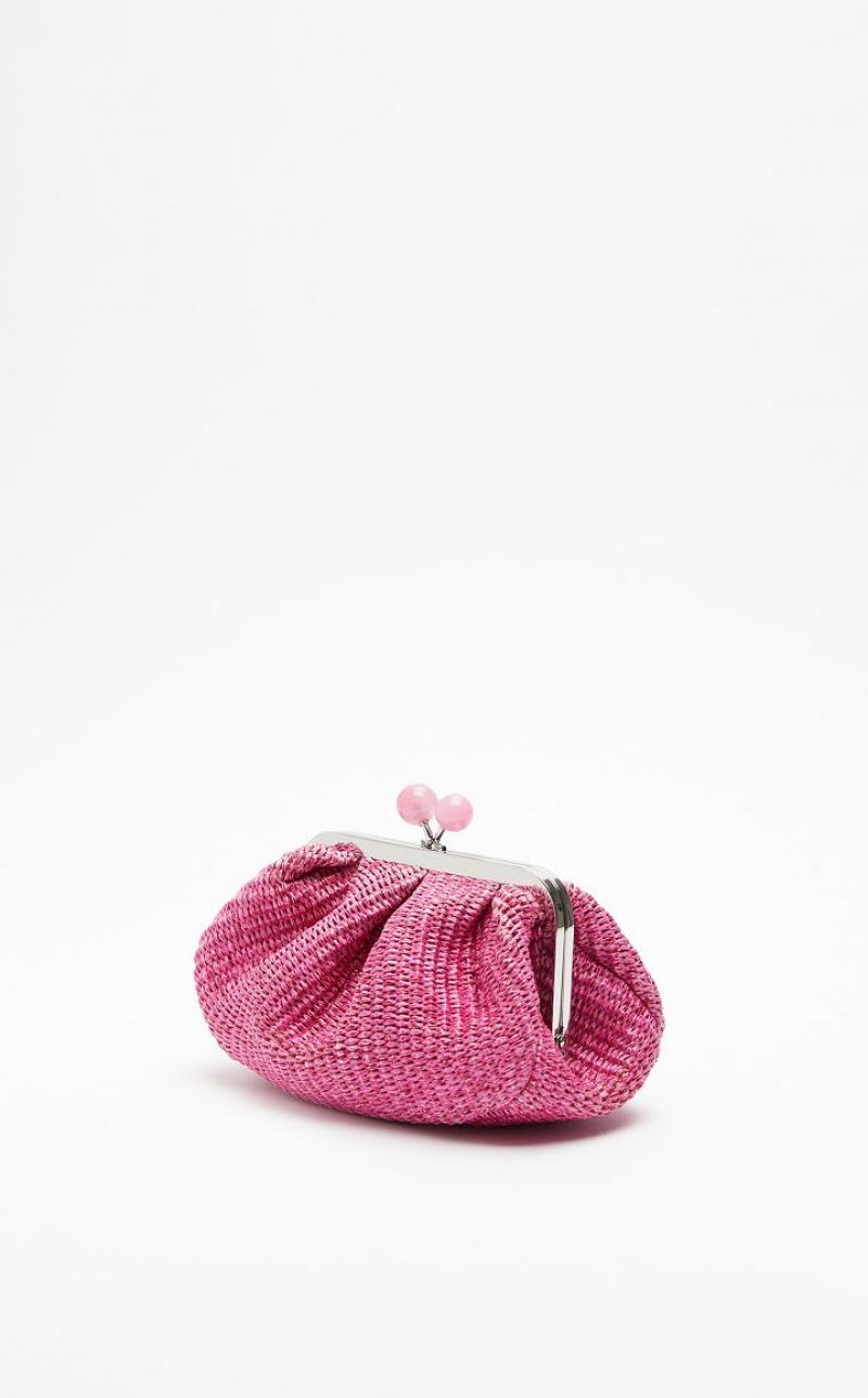 Weekend Bag Max Mara Small Pasticcinoin Raffia Fucsia | MMR594140