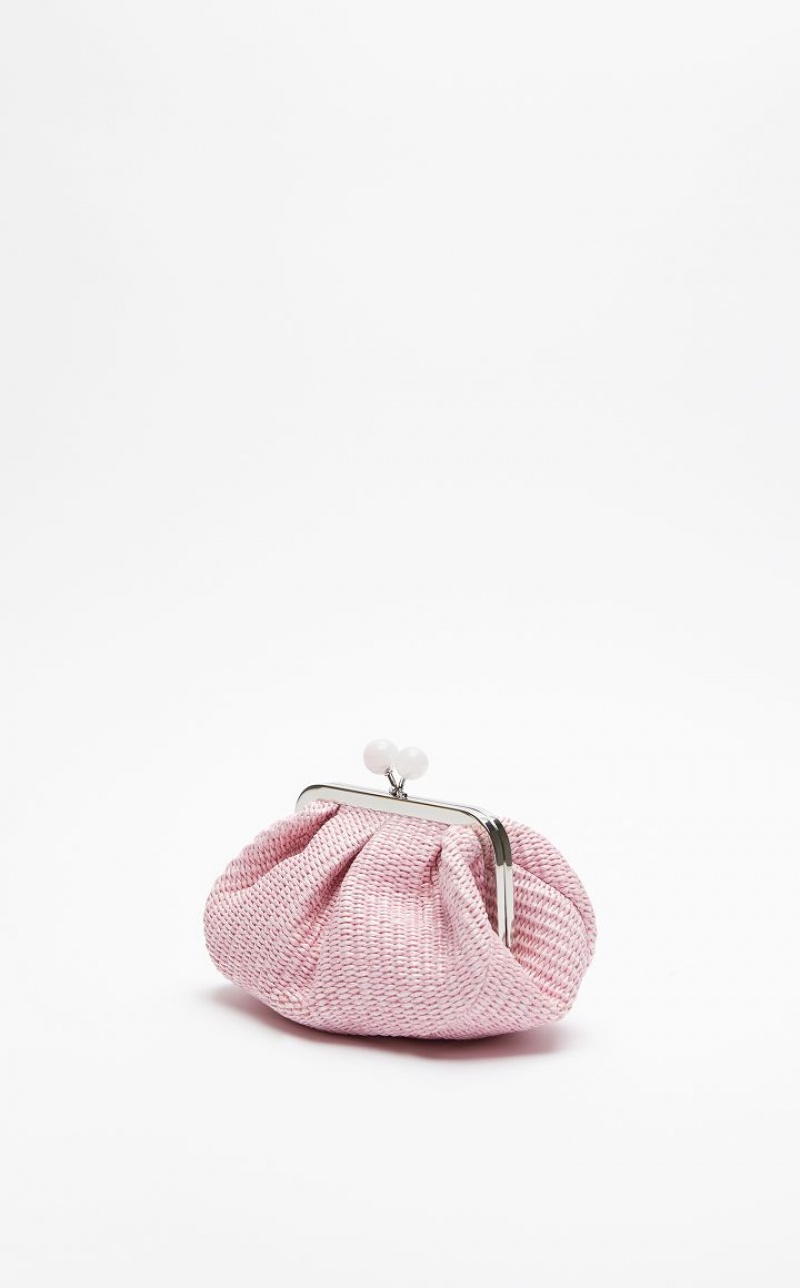 Weekend Bag Max Mara Small Pasticcinoin Raffia Rosa | MMR594141