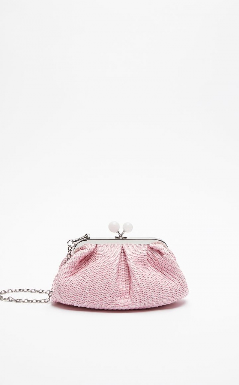 Weekend Bag Max Mara Small Pasticcinoin Raffia Rosa | MMR594141