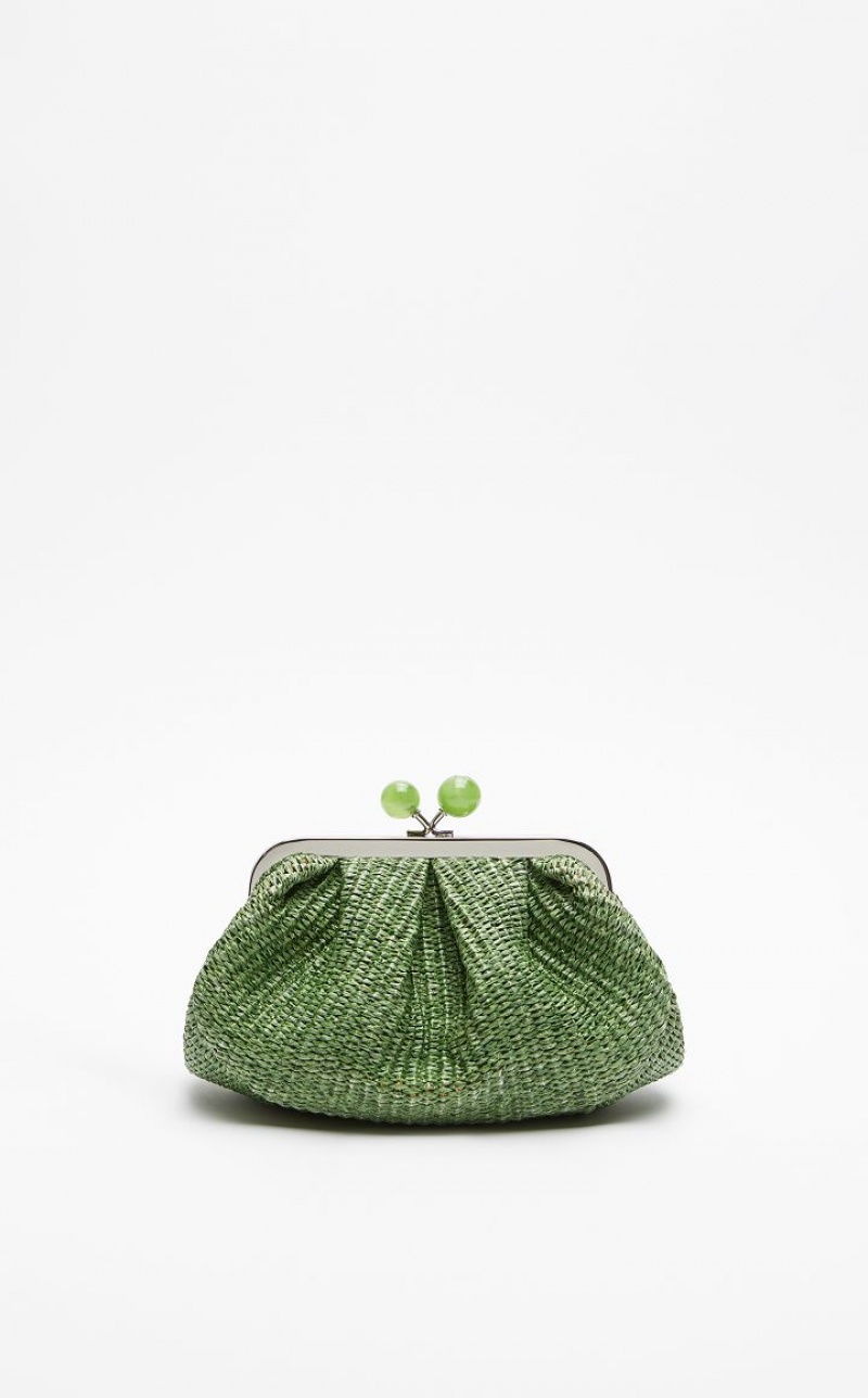 Weekend Bag Max Mara Small Pasticcinoin Raffia Verdes | MMR594168