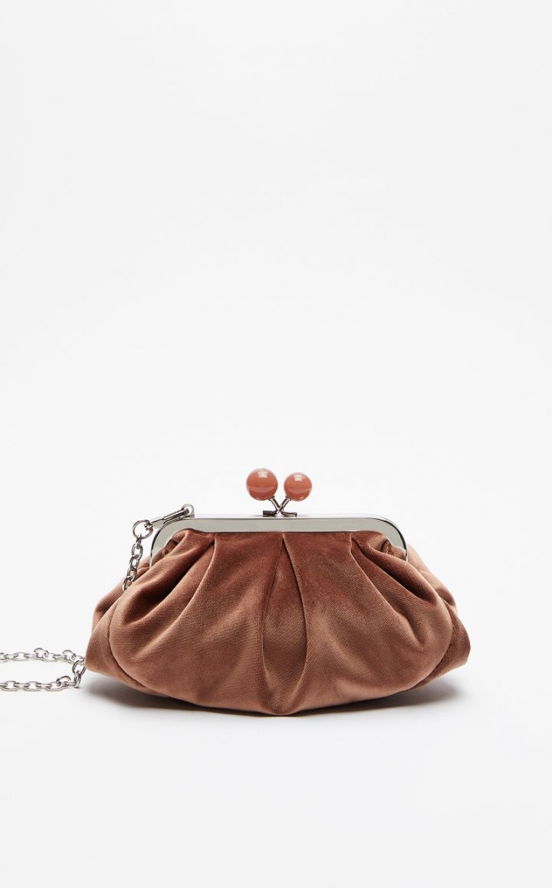 Weekend Bag Max Mara Velvet Pasticcino Marrom | MMR594158