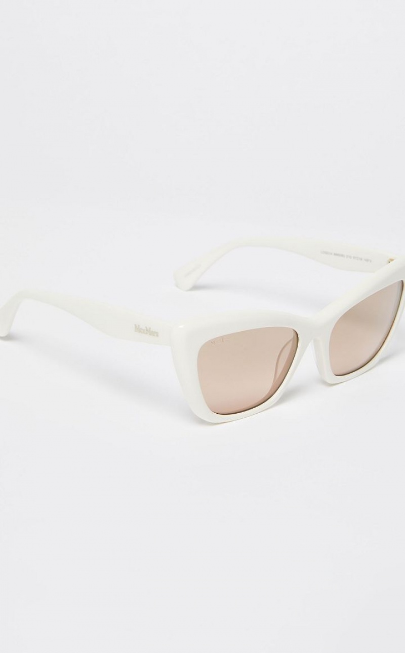 Óculos De Sol Max Mara Cat-eye Branco | MMR594295