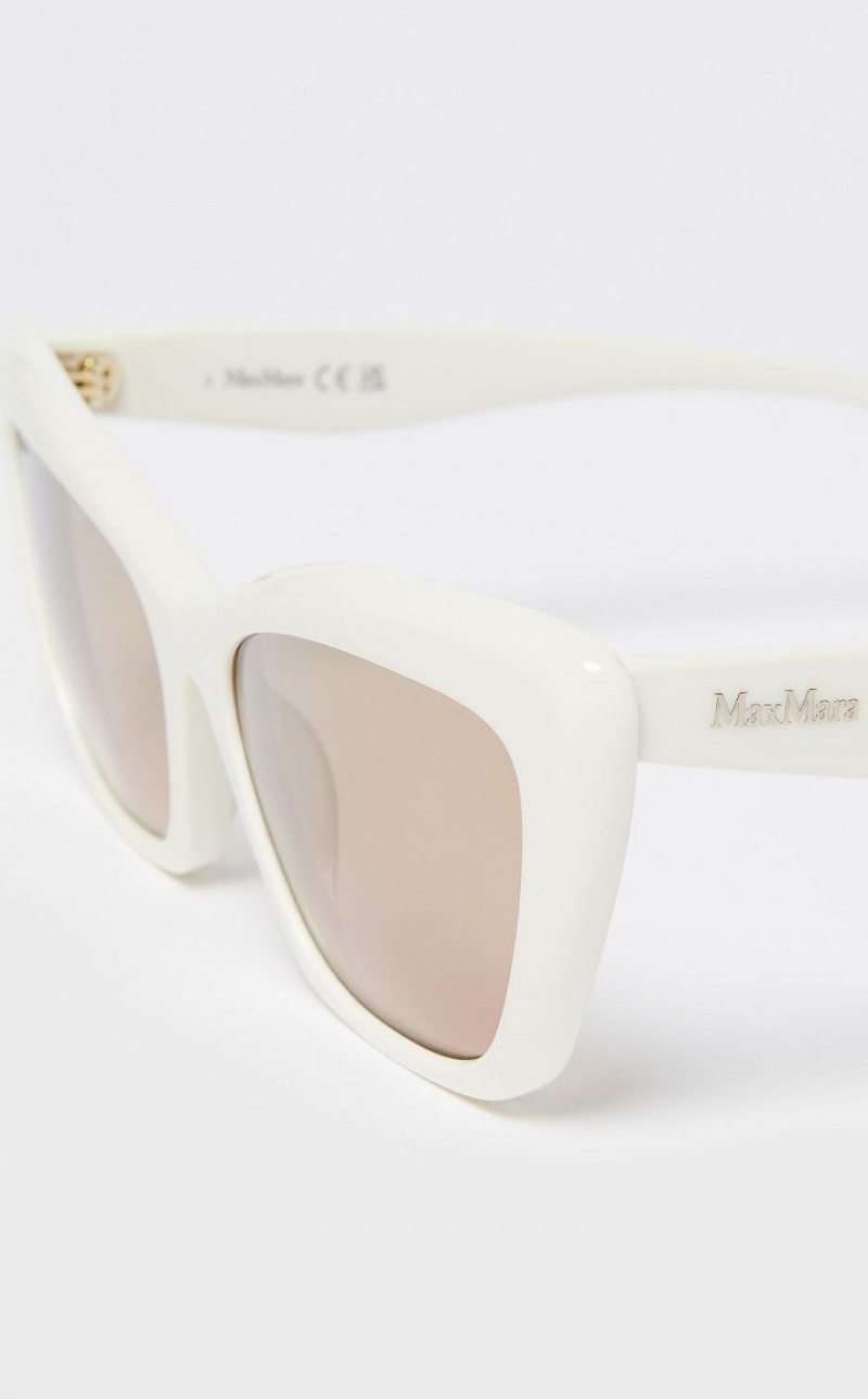 Óculos De Sol Max Mara Cat-eye Branco | MMR594295