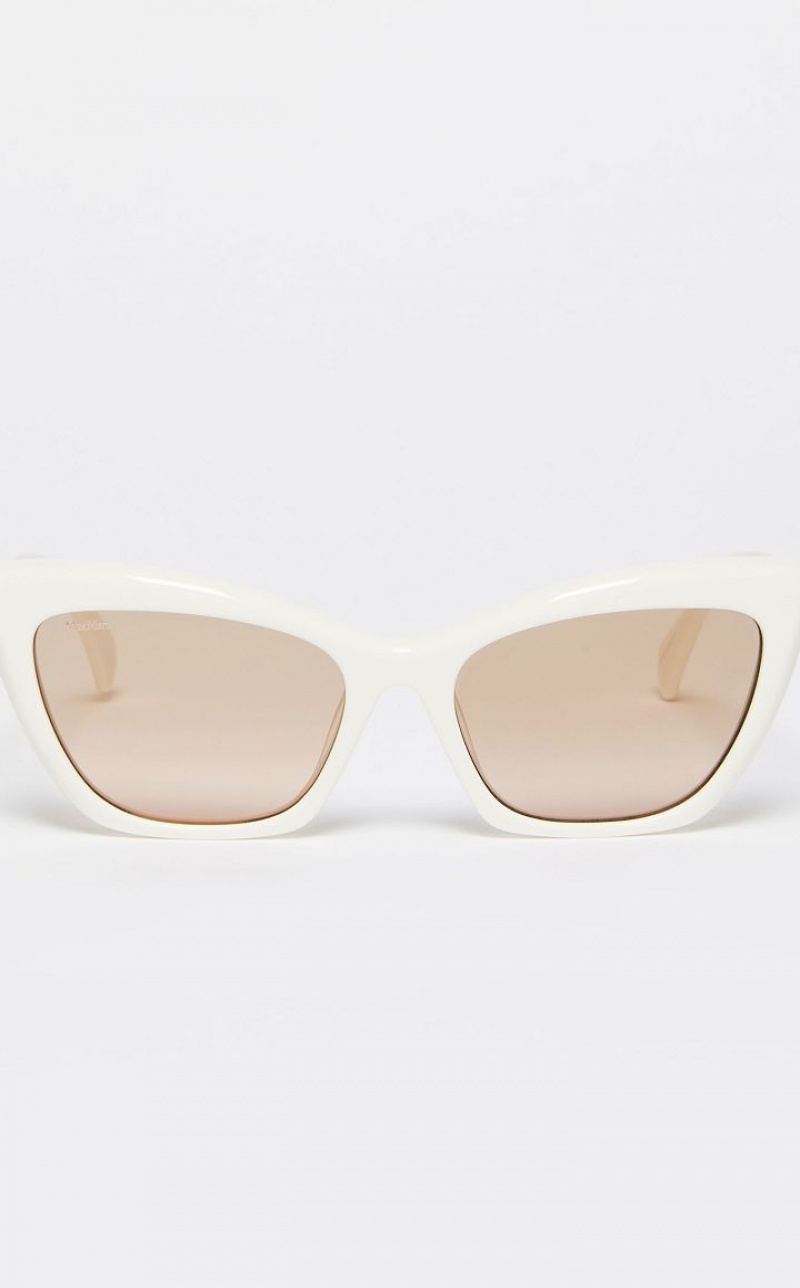 Óculos De Sol Max Mara Cat-eye Branco | MMR594295